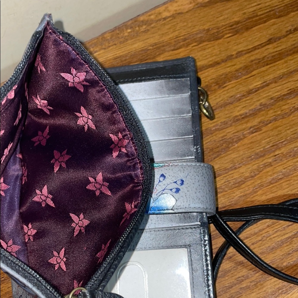 Anuschka Floral Skull Crossbody Bag - Picture 5 of 7